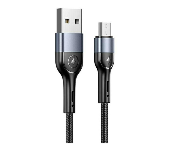 USAMS Kabel pleciony U55 2A micro USB U55 czarny - 1569110 - zdjęcie